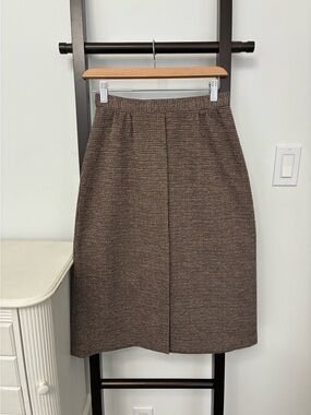 Vintage Classic Brown Tweed Pencil Skirt - stunning! Gorgeous! Classy!